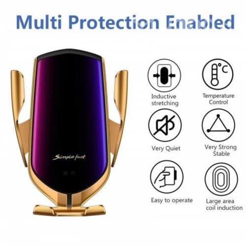 Soporte Celulares Para Autos 10w Micro Usb 360°