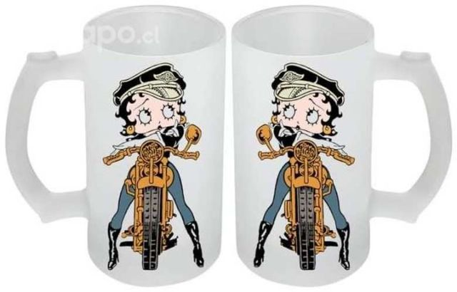 Shopero vidrio empavonado Betty Boop