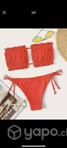 Bikinis rojo y rosado