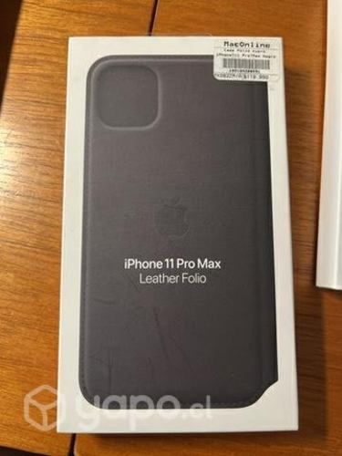 Iphone 11 pro max leather folio carcasa