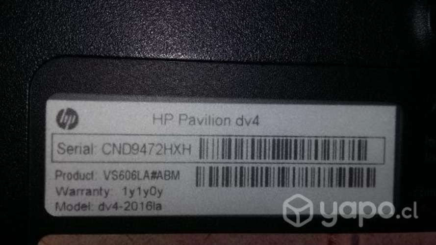 Notebook HP pavilion dv4 tarjeta madre quemada