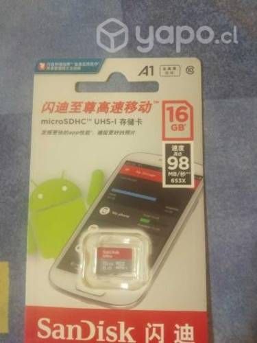 Tarjeta micro SD Sandisk 16GB