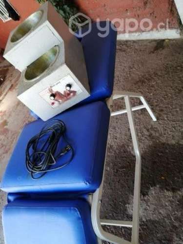 Camilla y máquina para depilar