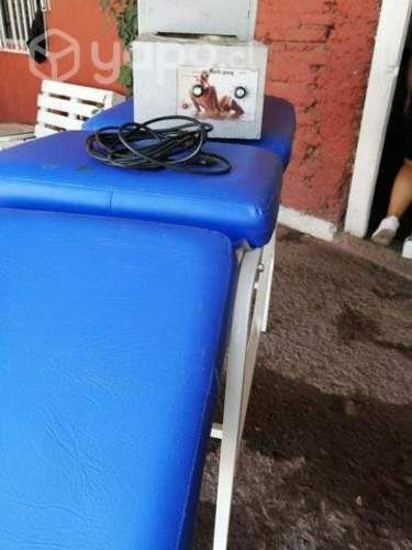 Camilla y máquina para depilar