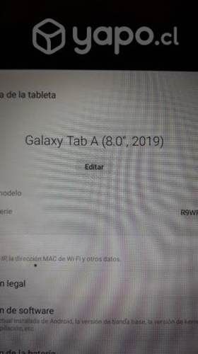 Tablet Galaxy Tab A 8.0 2019