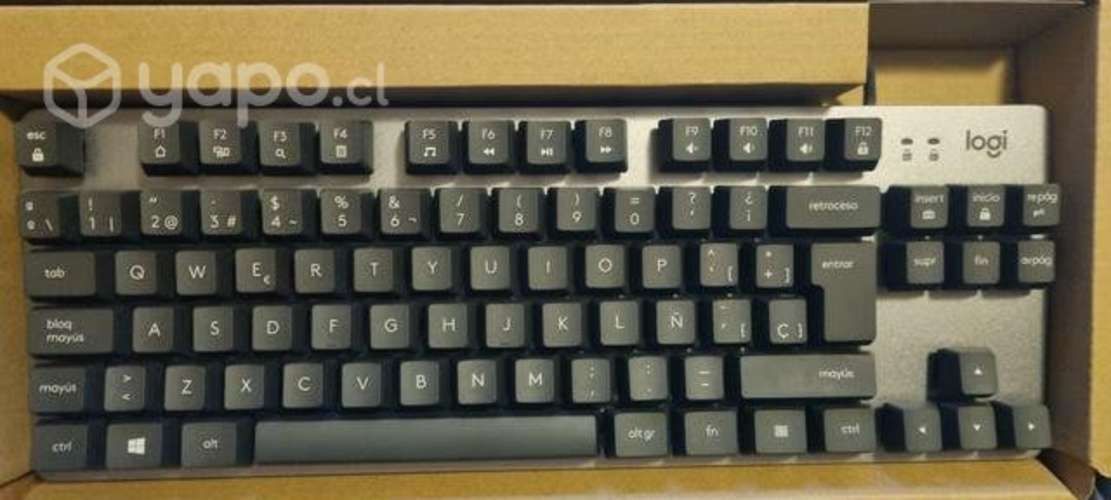 Tecla mecanico Logitech TKL K835 gris switch blue