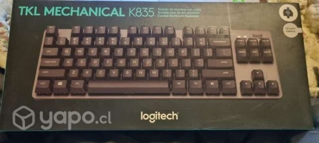 Tecla mecanico Logitech TKL K835 gris switch blue