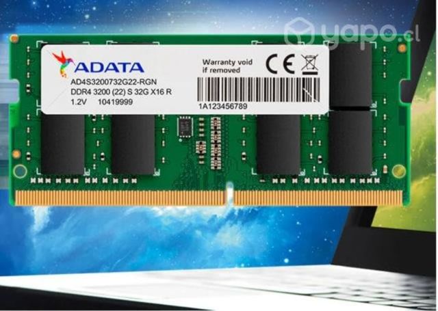 Memoria RAM para notebook. 16 GB / DDR4 / 3200 mhz