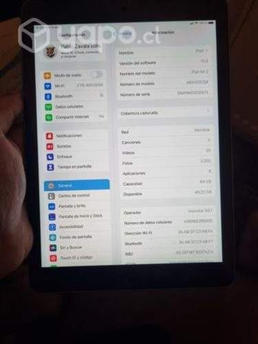 Ipad air 2 modelo wifi