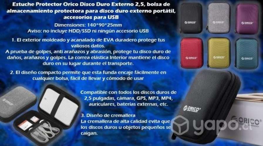 Funda para Disco Duro HDD/SSD de 2,5 pulgadas