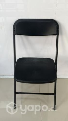 Silla plegable color negro