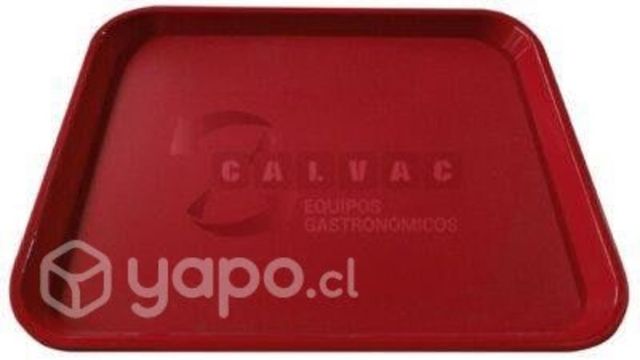 Bandeja de Plástico Rectangular Roja