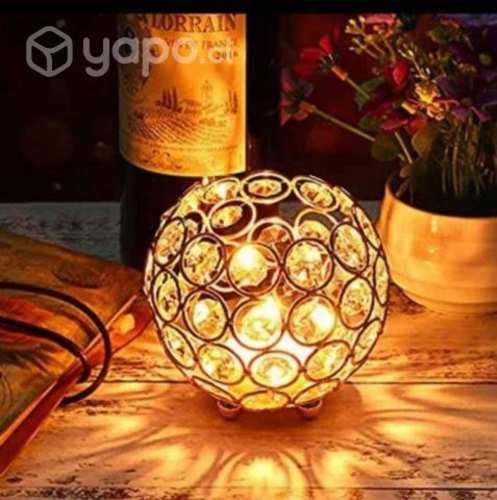 Candelabro Porta Velas En Color Dorado 12 C