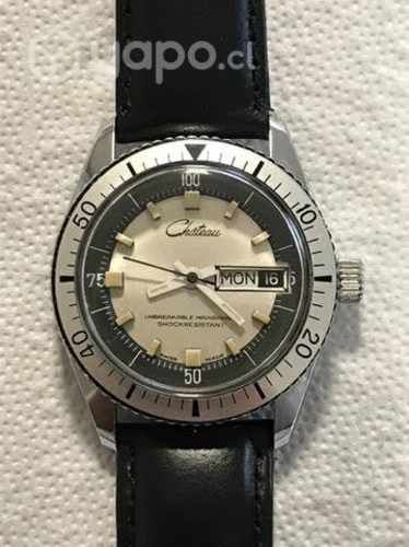 Raro Reloj Chateau Tipo Diver Sin Uso