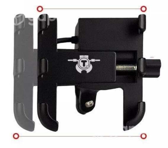 Soporte Celular Para Moto Metál Con Cargador USB