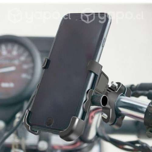 Soporte Celular Para Moto Metál Con Cargador USB