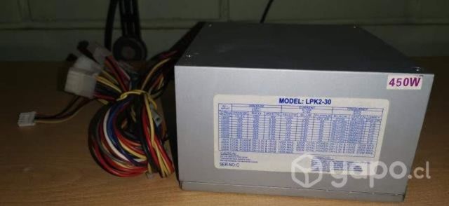 Fuente poder lpk2-30 450w 18a