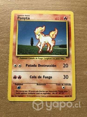 Carta Pokemon Ponyta 1ra Ed. Base set 1999