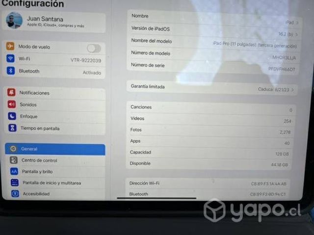 IPad Pro 11 126GB 3era generación