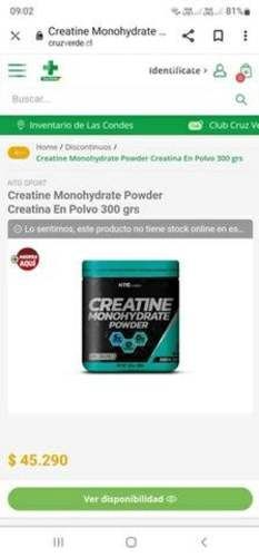 Creatina Monohydrate Powder 300 GRS