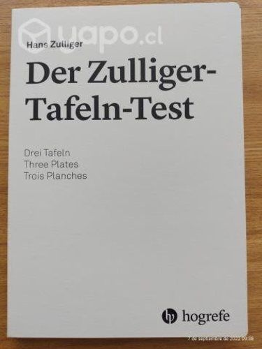 Test Zulliger 3 láminas nuevo original más manual