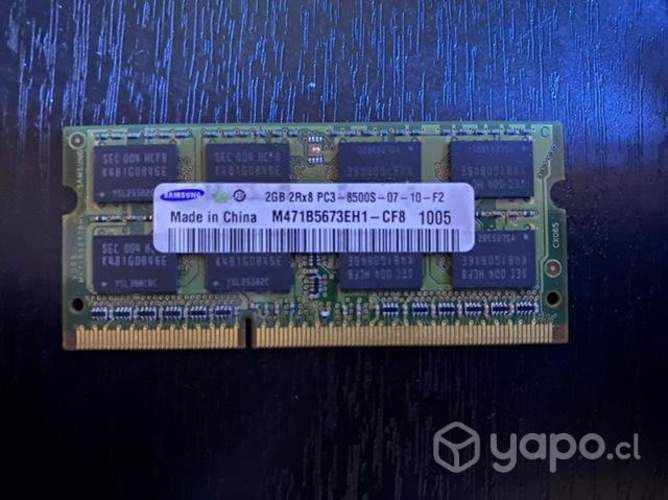 Memoria ram ddr3, 2gb, 1066mhz