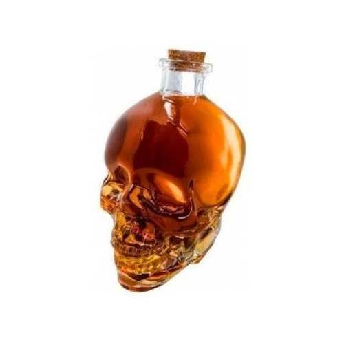 Botella Calavera Vidrio 750 Ml Skull