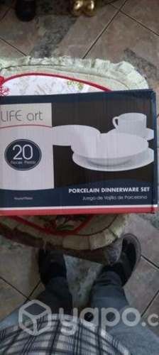 Juego de vajilla de porcelana de 20 piesas