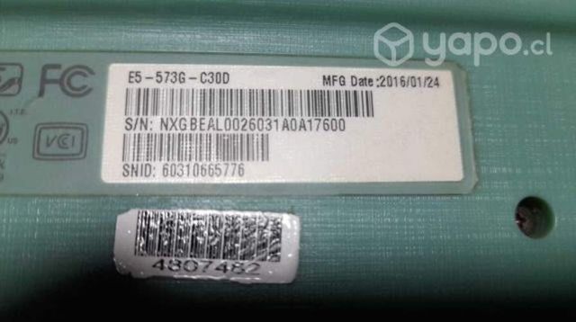 Desarme Acer Aspire E5-573 Series- E5-573g-c30d (n