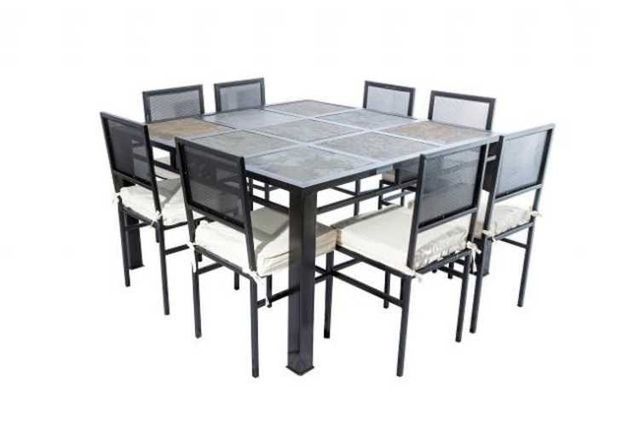 Mueble De Terraza Comedor Fierro 8 Personas
