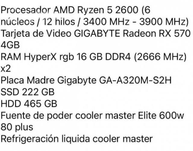Pc gamer Rx 570