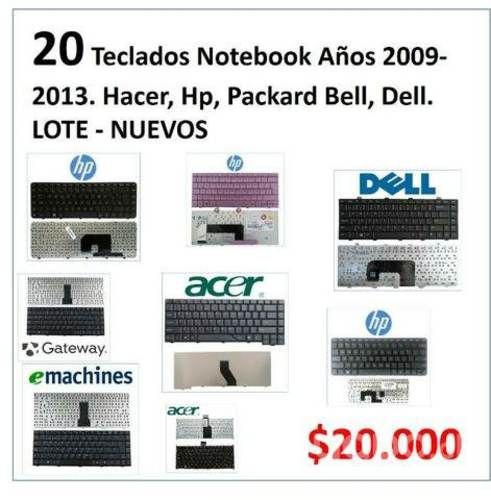 Teclados Notebook 2009-2015 Samsung, Sony, HP