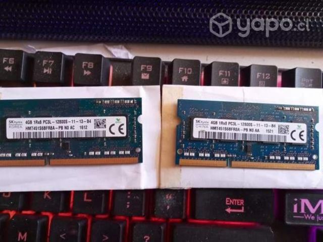 Memorias DDR3 1600 Para Notebook