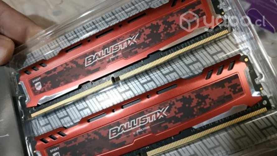 Ram Crucial 16gb ddr4 2400mhz y otros componentes