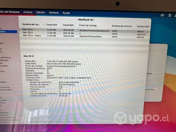 MacBook Air 2017 i5 256gb 8gb ram