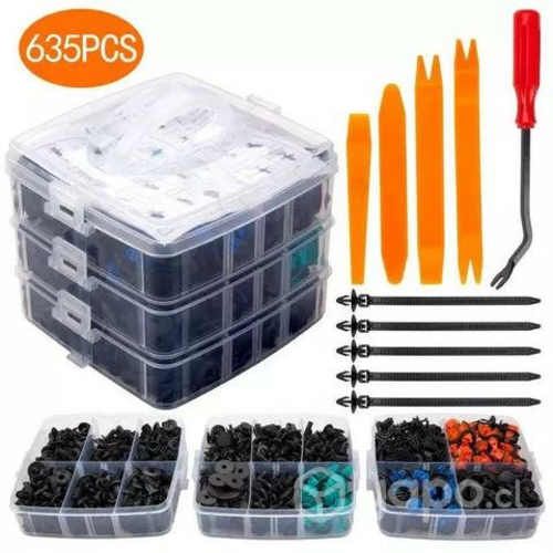 Set Broches ,clip plásticos 635 unidades