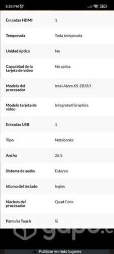 Computadora HP pantalla táctil