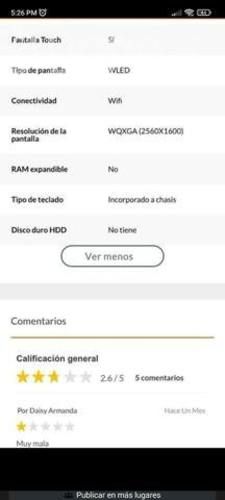 Computadora HP pantalla táctil