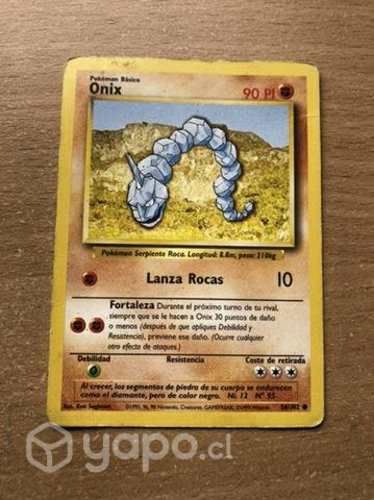 Carta Pokemon Onix 1ra Ed. Base set 1999
