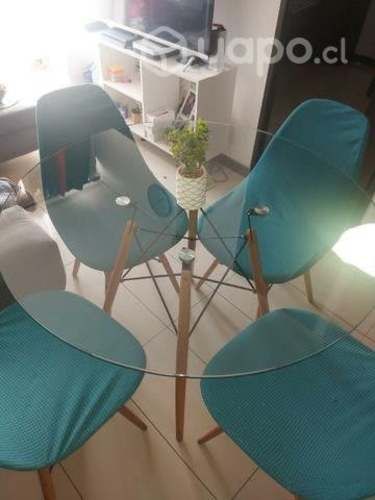 Comedor de 4 sillas mesa de vidrio