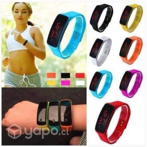 Reloj Pulsera Digital Led Sport Unisex de Silicona
