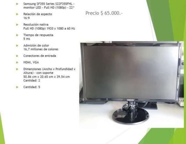 Monitor s22f355 led 22' full hd