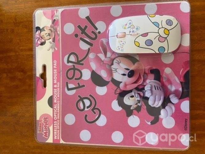 Kit Mouse Inalámbrico + Pad Disney Minnie