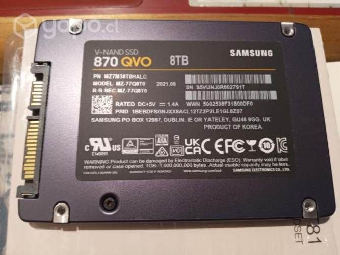 Ssd 8tb Samsung 870 Qvo-series De 2.5