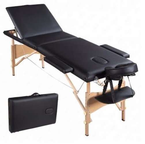 Camilla de Madera 3 Cuerpos Portátil Multipropósit