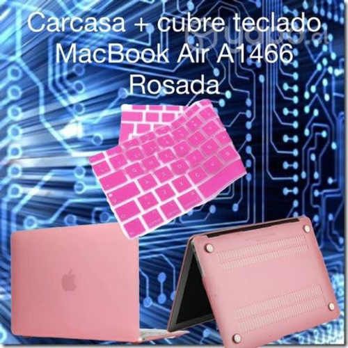 Carcasa +cubre teclado a1466 rosada