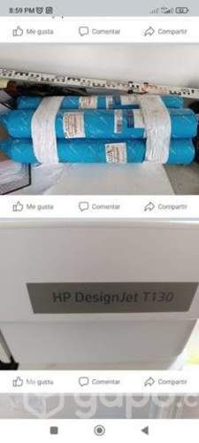 Plotter HP DESIGNJET T130 + papel + tintas