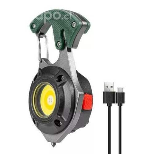 Linterna Full LED recargable con iman y llavero