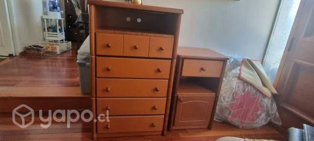 Cómoda más mesa de noche