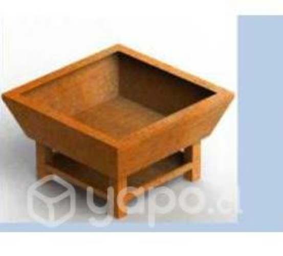 Braseros de acero rustico y negro